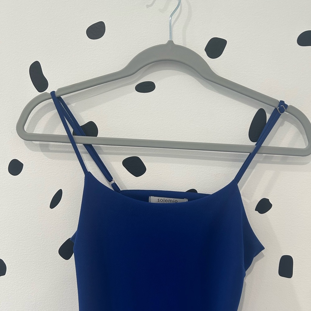 SMALL SOLEMIO LOS ANGELES BLUE CUT OUT DRESS - Picture 2 of 8